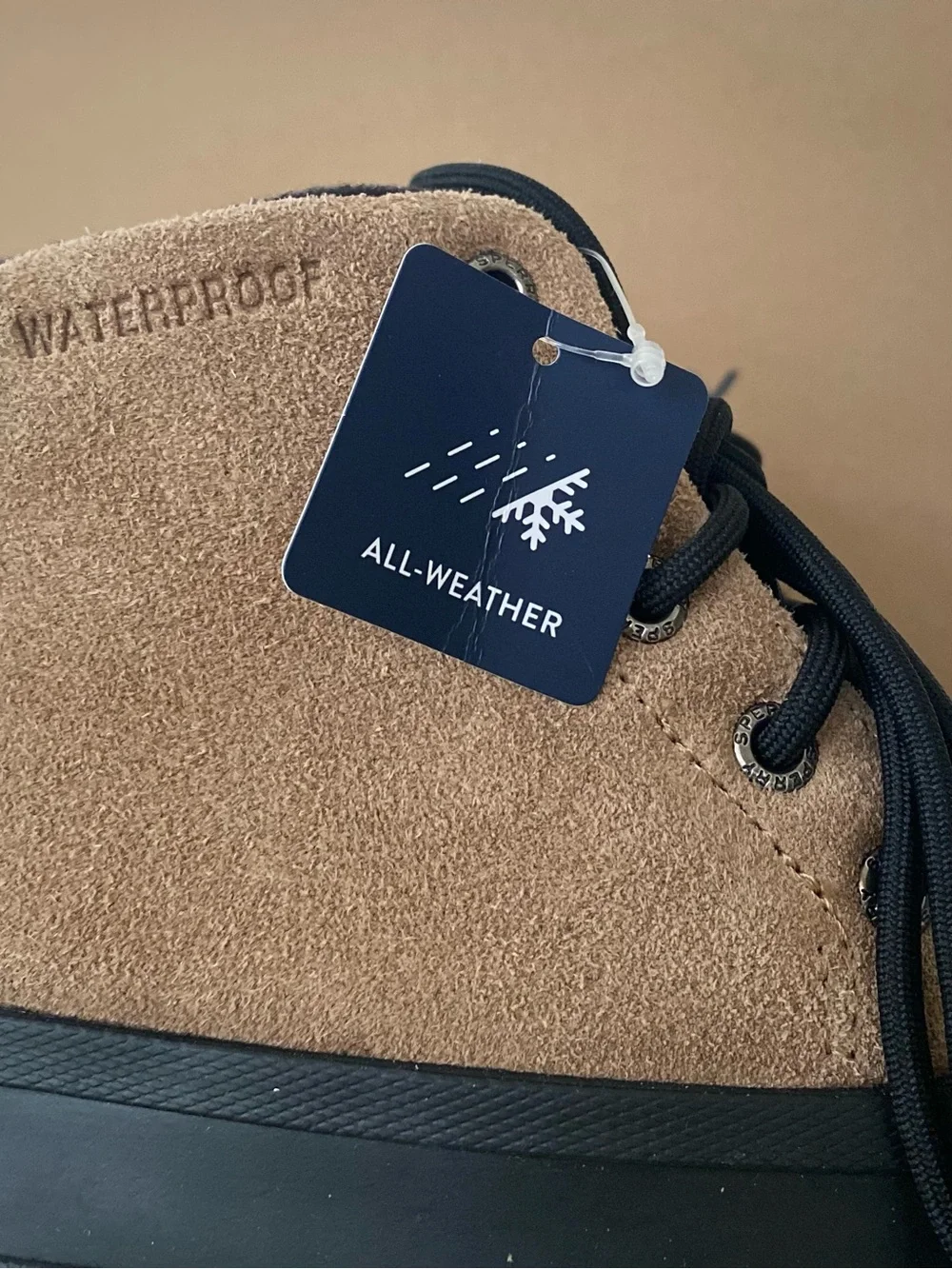 SPERRY MEN'S ICE BREAKER WATERPROOF BOOTS SIZE 9 TAN / BLACK,⁠ NEW IN BOX NIB